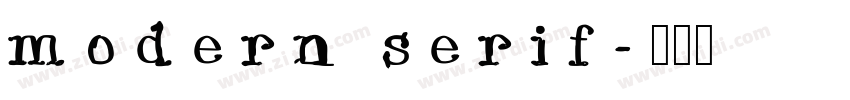 modern serif字体转换
